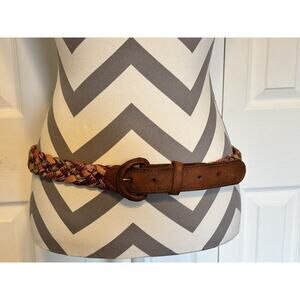 Vintage Braided Fabric Women's Size Medium Belt Made In Quatemala 34”